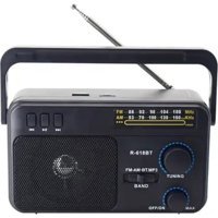 Nettech R-618BT Nostaljik Radyolu Siyah Bluetooth Hoparlör