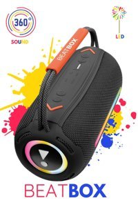 Maybax Beatbox 5 W Radyolu 5 W Işıklı Siyah Bluetooth Hoparlör