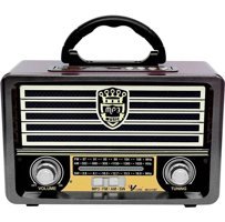 Vooka Retro 5 W Radyolu Siyah Bluetooth Hoparlör