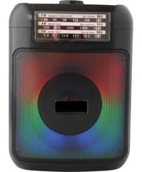 Ultratekno KTF-1421 6 W Radyolu Işıklı Siyah Bluetooth Hoparlör