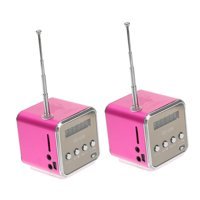 Gatuida Kare Mini 5 W Radyolu Pembe Bluetooth Hoparlör