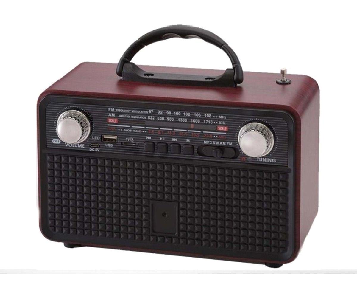 NNS NS-8095BT 7 W Radyolu Kahverengi Bluetooth Hoparlör