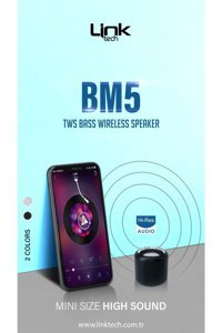 Linktech BM5 10 W Işıklı Siyah Bluetooth Hoparlör