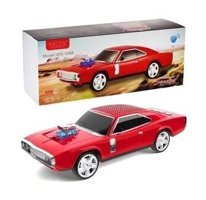 Junglee Klasik Dodge Challenger Model Araba Işıklı Kırmızı Bluetooth Hoparlör