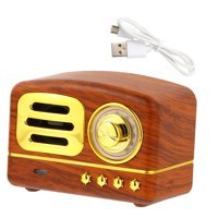 Shanrya Retro 3 W Radyolu Kahverengi Bluetooth Hoparlör