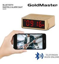 GOLDMASTER Waker Radyolu Gold Bluetooth Hoparlör
