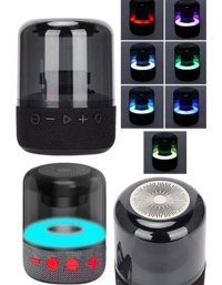 Qasul Yeni Nesil 5 W Işıklı Gri Bluetooth Hoparlör