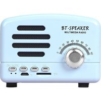 Shinee Retro 3 W Radyolu Mavi Bluetooth Hoparlör