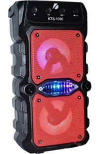Polygold KTS-1096 5 W Radyolu 5 W Işıklı Siyah Bluetooth Hoparlör