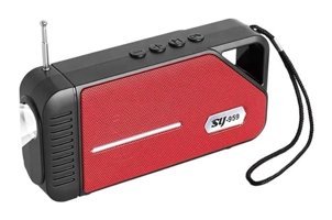 Concord SY-959 Radyolu Işıklı Kırmızı Bluetooth Hoparlör
