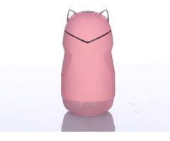 Alili Karikatür Kedi 3 W Işıklı Pembe Bluetooth Hoparlör