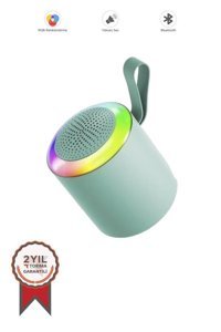 Torima D24 5 W Işıklı Yeşil Bluetooth Hoparlör