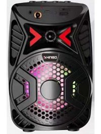 Kimiso QS-638 10 W Radyolu Işıklı Siyah Bluetooth Hoparlör