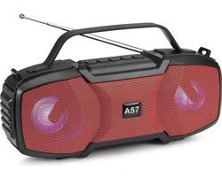 Concord YG-A57 10 W Radyolu Işıklı Kırmızı Bluetooth Hoparlör