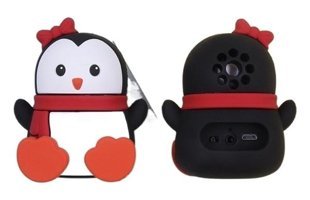 Kangrui-HB Karikatür Penguen 2 W Siyah Bluetooth Hoparlör
