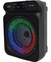 Ultratekno GTS-1548 8 W Radyolu Işıklı Siyah Bluetooth Hoparlör
