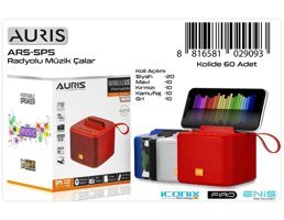 Auris ARS-SP5 10 W Radyolu Kırmızı Bluetooth Hoparlör