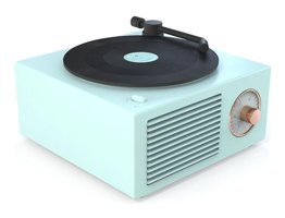Shinee Eski Vinil Plak 3 W Yeşil Bluetooth Hoparlör