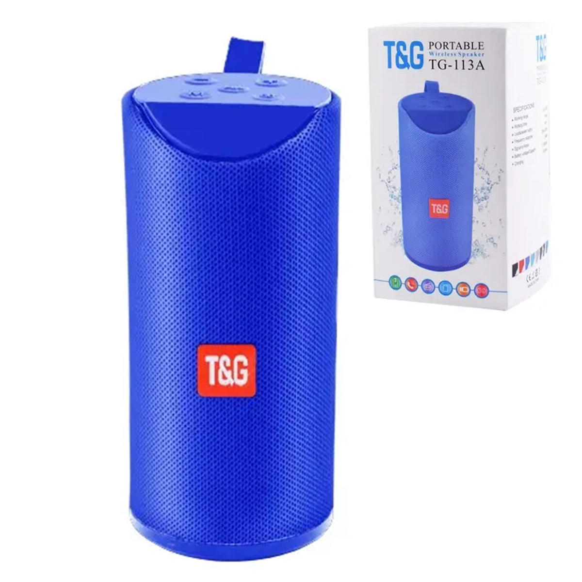 T&G TG113 5 W Radyolu Mavi Bluetooth Hoparlör