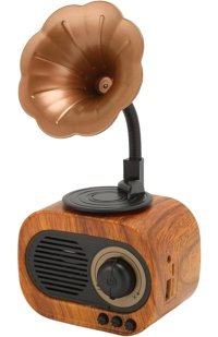 Coverzone RRG-1 Retro Gramafon Kahverengi Bluetooth Hoparlör