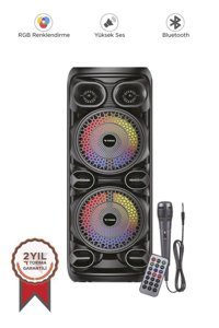 Torima D28 20 W Işıklı Siyah Bluetooth Hoparlör