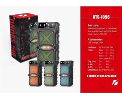 KTS 1096 Işıklı Kırmızı Bluetooth Hoparlör