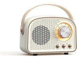 Kangrui-HB Retro 3 W Radyolu Beyaz Bluetooth Hoparlör