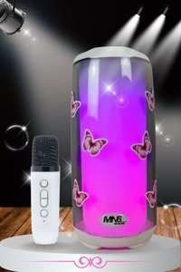 MN6 Pulse 5 5 W Işıklı Pembe Bluetooth Hoparlör