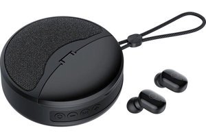 Talent 2'si 1 Arada Mini Siyah Bluetooth Hoparlör