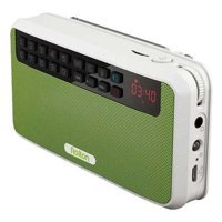 Ganbao E500 5 W Radyolu Işıklı Yeşil Bluetooth Hoparlör