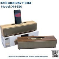 Powerstar Nostaljik XM-520 Kahverengi Bluetooth Hoparlör