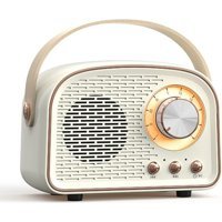 First Retro 5 W Radyolu Beyaz Bluetooth Hoparlör