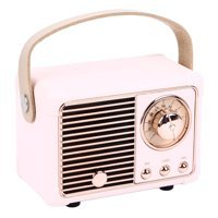 Goshyda Retro 3 W Radyolu Pembe Bluetooth Hoparlör
