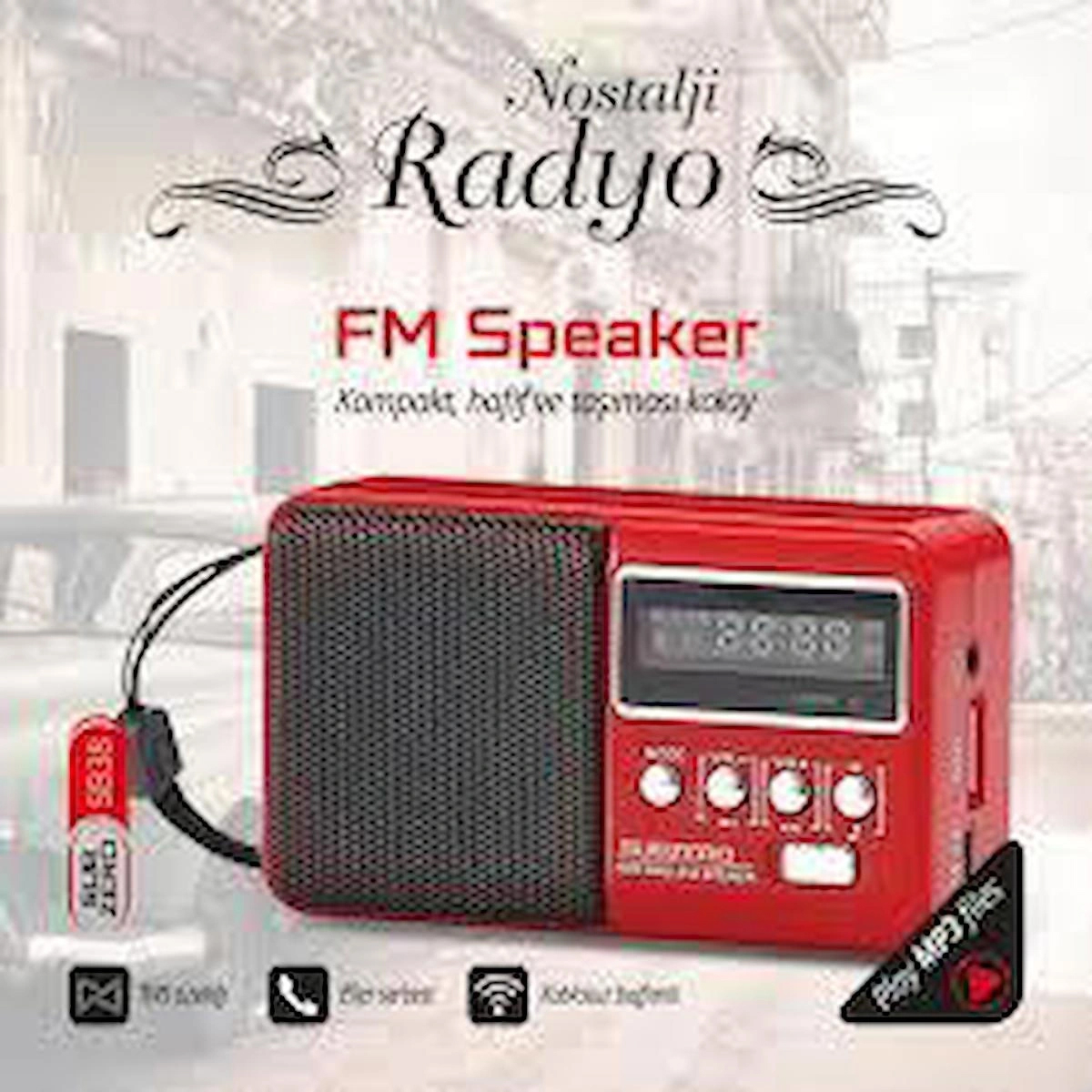 Subzero SB38 20 W Radyolu Kırmızı Bluetooth Hoparlör