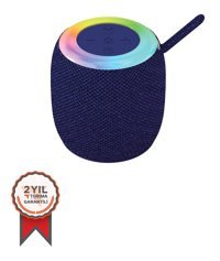 Torima D10 5 W Radyolu Işıklı Mavi Bluetooth Hoparlör