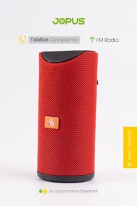 Jopus Joibox Leda Radyolu Işıklı Kırmızı Bluetooth Hoparlör
