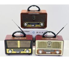 Torima Nostaljik 2 W Radyolu Işıklı Siyah Bluetooth Hoparlör