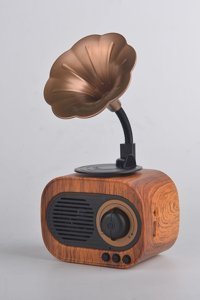 Vooka Retro Nostalji B5 Gramafon 5 W Radyolu Kahverengi Bluetooth Hoparlör
