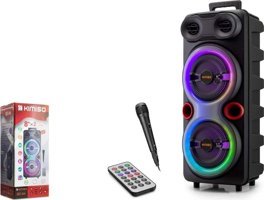 Kimiso QS-84 20 W Radyolu Işıklı Siyah Bluetooth Hoparlör