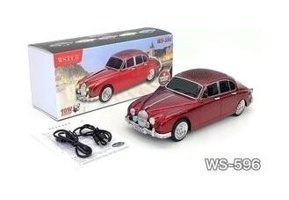 Junglee Klasik Jaguar Model Araba Işıklı Kırmızı Bluetooth Hoparlör