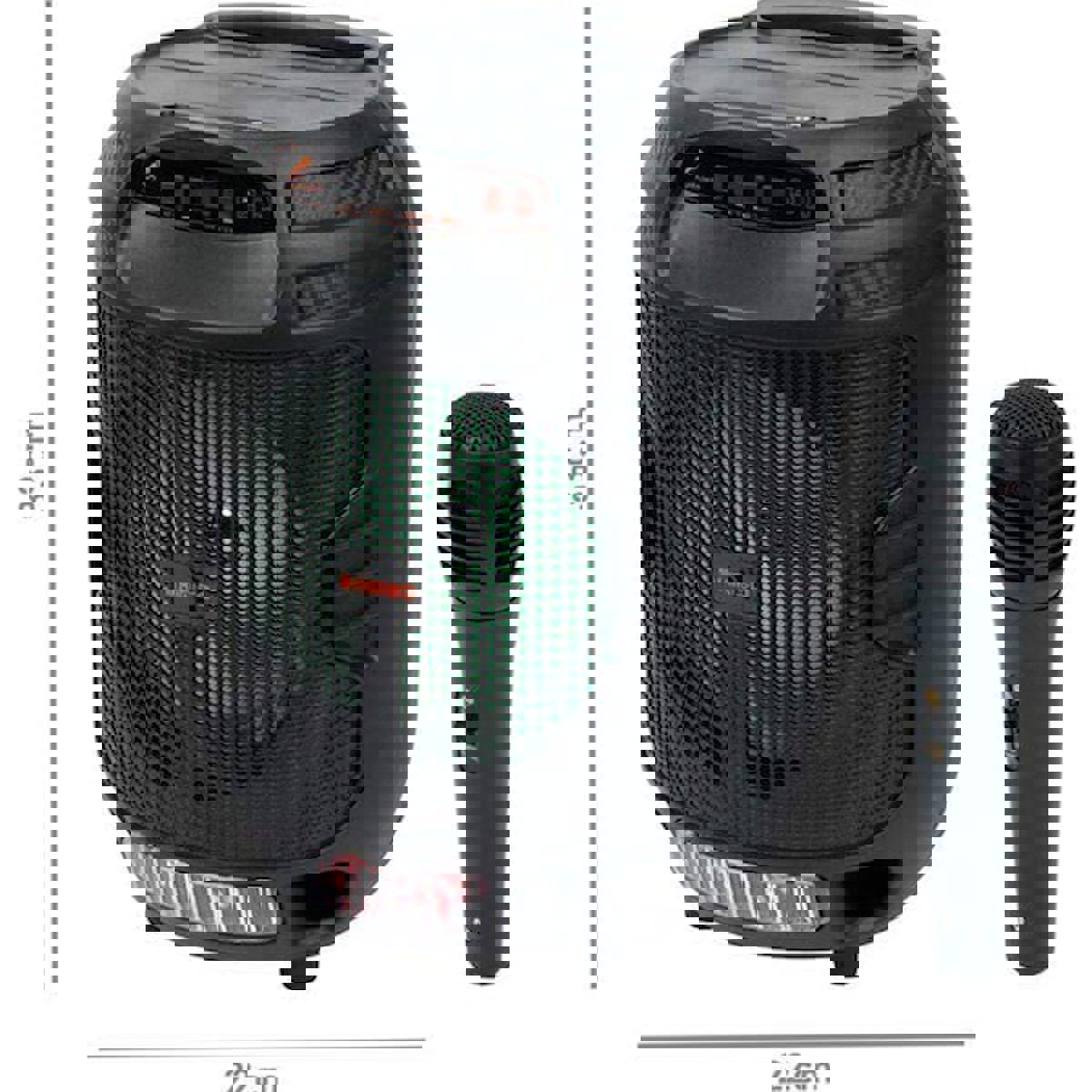 Kimiso QS-3609 10 W Radyolu Işıklı Siyah Bluetooth Hoparlör