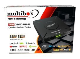 Multibox Fundroid MB-18 8 GB Kapasiteli 1 GB Ram Wifi 4K Android TV Box