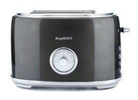 Berghoff Gem 2 Dilim Kırıntı Tepsili 815 W Gri Retro Mini Ekmek Kızartma Makinesi