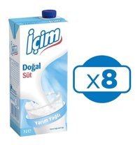 İçim Yarım Yağlı Süt 8'li 1 lt