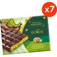 Doruk Dubai Lezzeti Antep Fıstığı-Kadayıf Sütlü Çikolata 90 gr 7'li