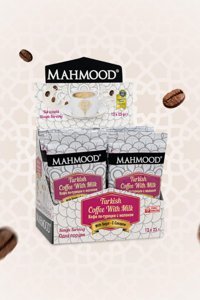 Mahmood Coffee Sütlü Şekerli Orta Kavrulmuş Türk Kahvesi 12x25 gr