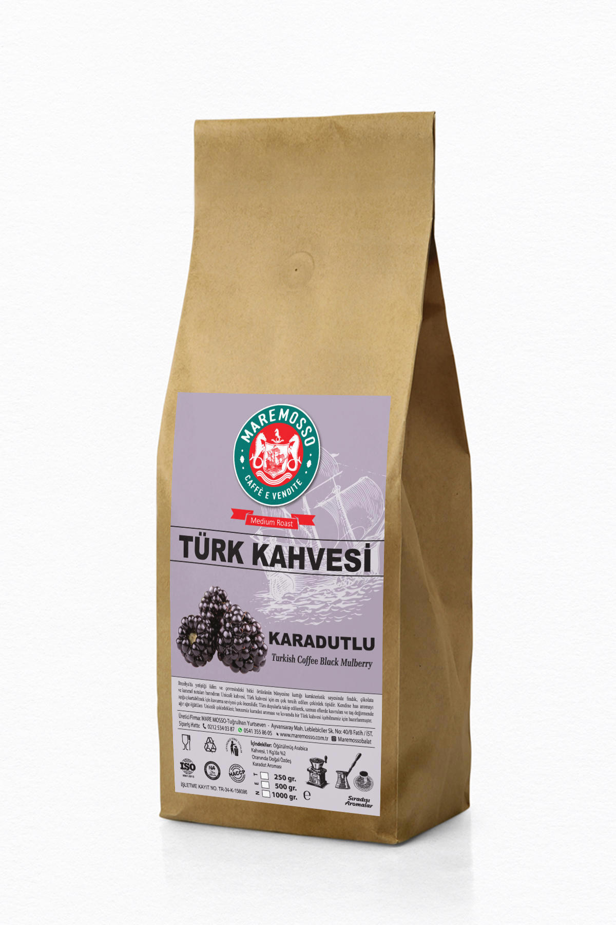 Mare Karadut Orta Kavrulmuş Türk Kahvesi 1 kg