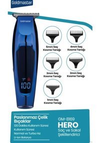 Goldmaster GM-8169 Saç Sakal Kuru Tıraş Makinesi