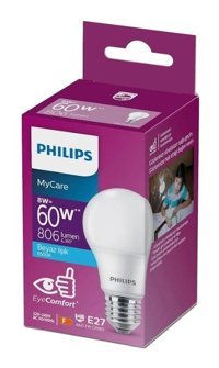 Philips 8 W Tasarruflu Beyaz E27 Armut Led Ampul