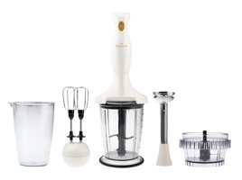Karaca Maxi Mix 3 in 1 Doğrayıcı Çırpıcı 1000 W Krem Mini Mutfak Robotu